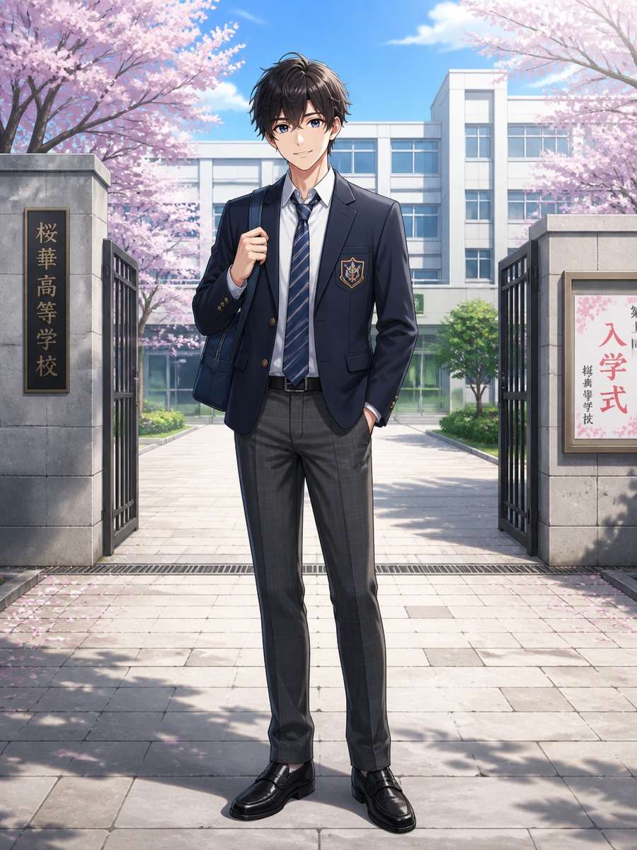 School uniform anime edit photo