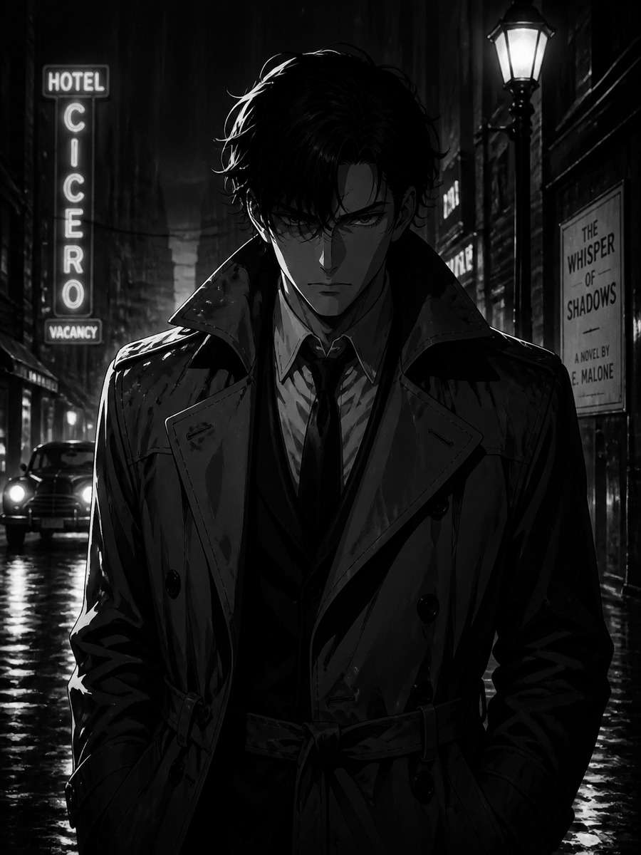 Noir anime character photo