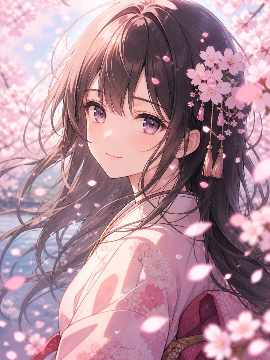 Cherry blossom anime edit photo