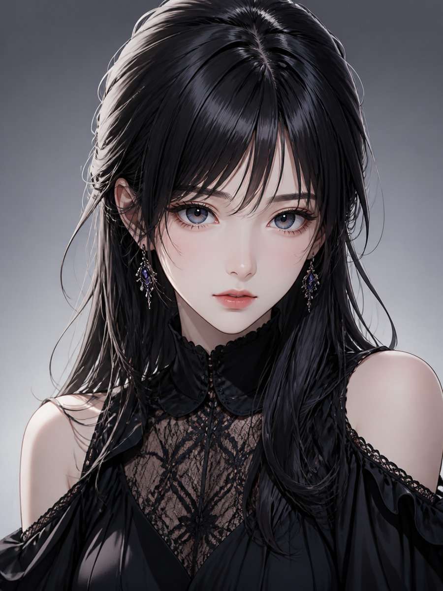 High-detail studio anime portrait photo