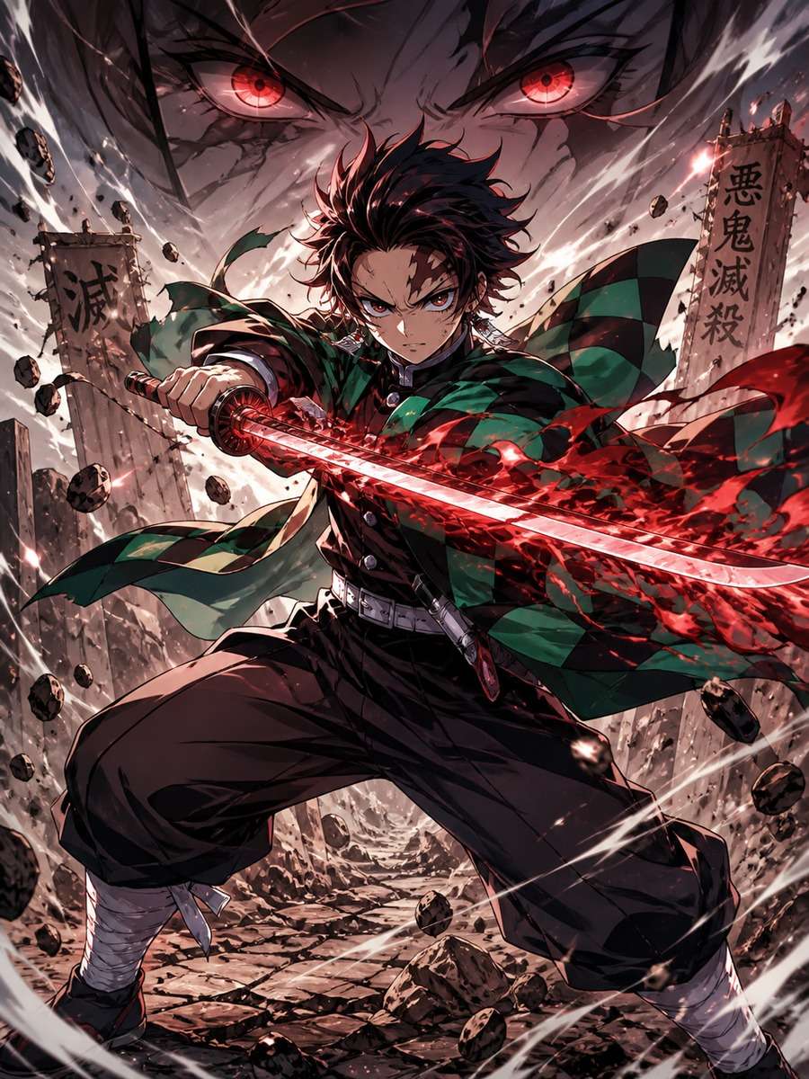 Action anime fighter photo