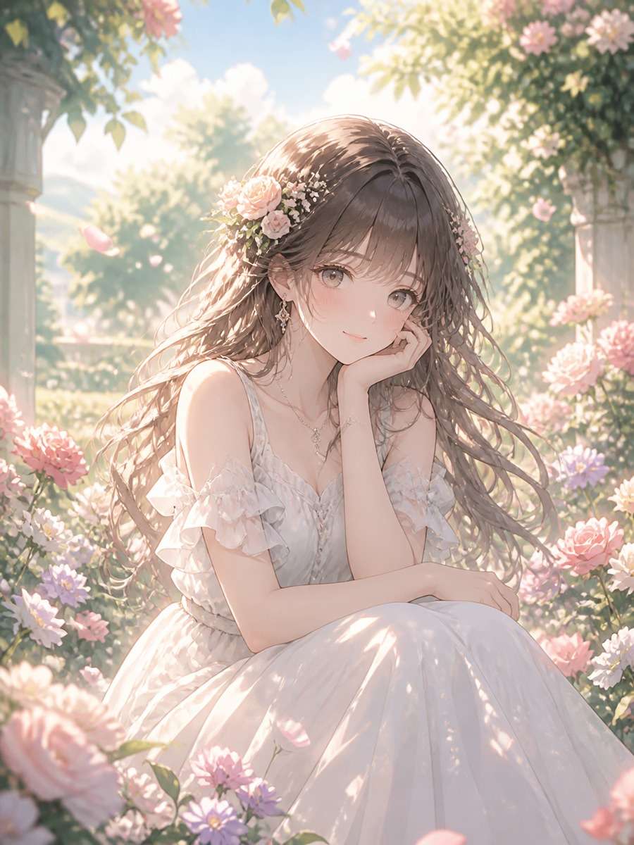 Dreamy garden anime photo