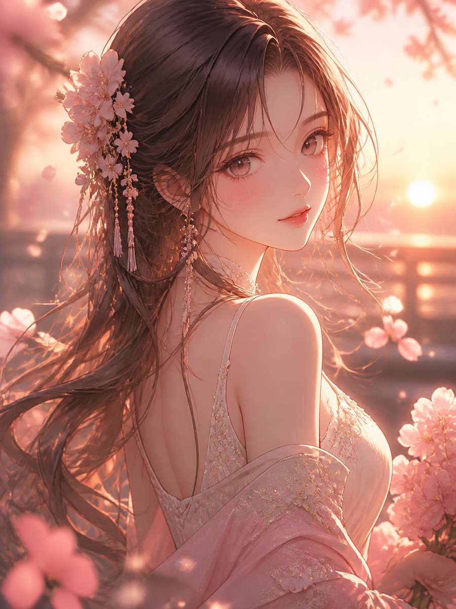 Soft romantic anime mood photo