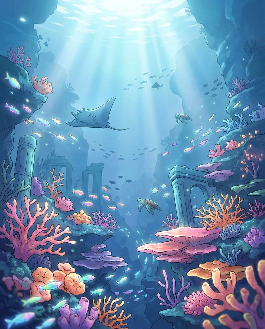 underwater coral world photo