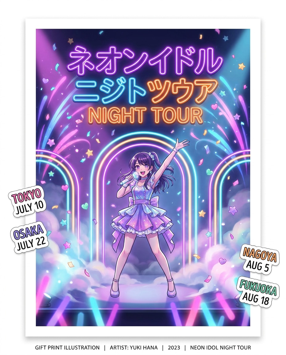 neon night idol photo