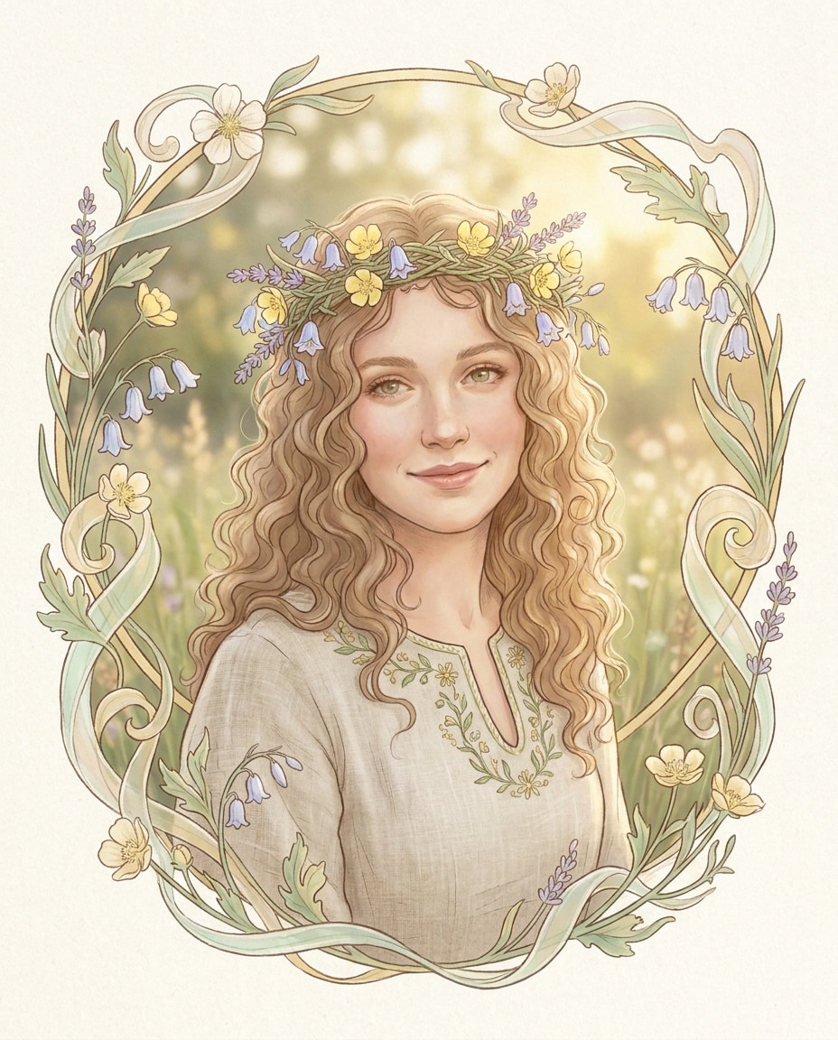 wildflower crown calm photo