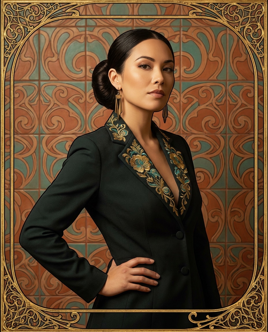 geometric tile backdrop photo