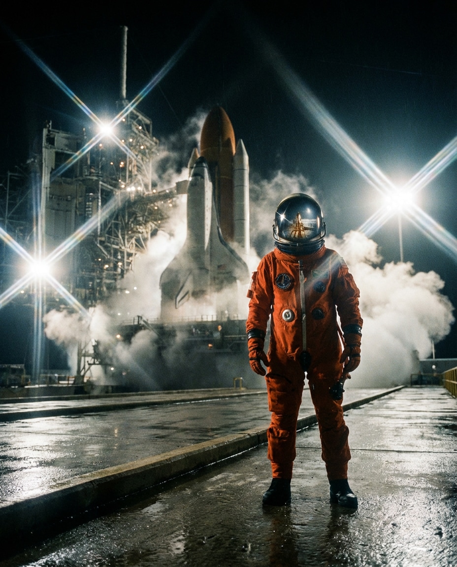 night launch pad photo