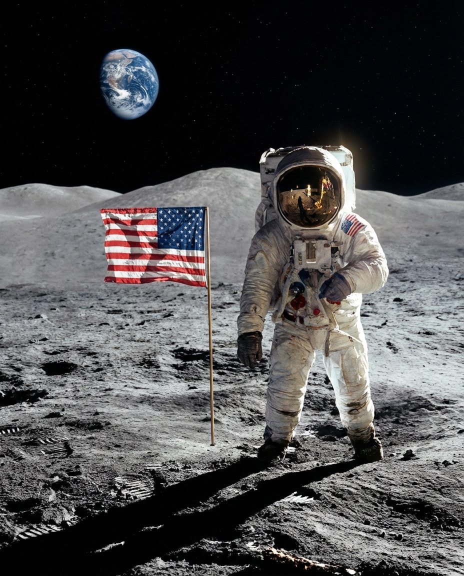 lunar flag shot photo