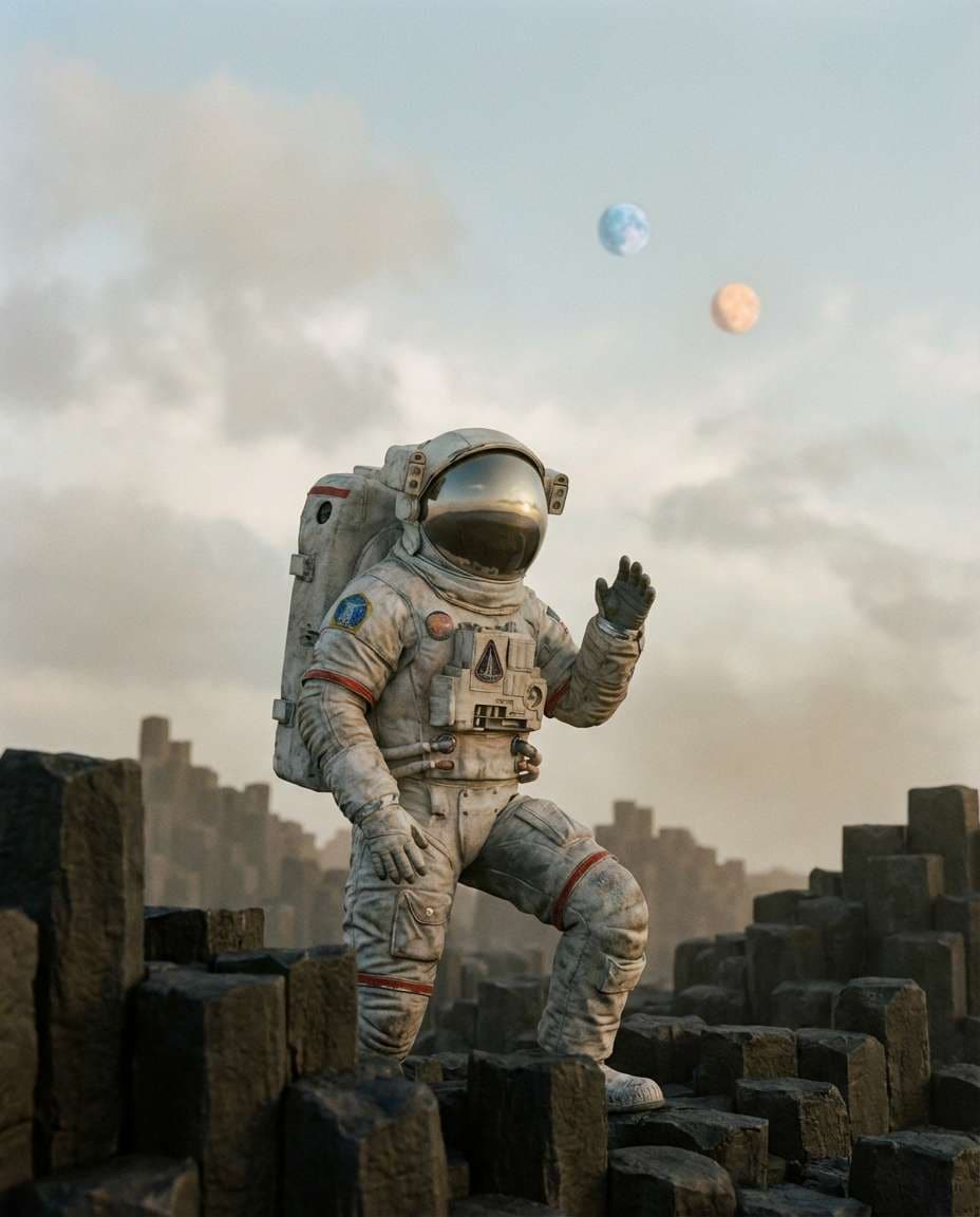 alien landscape portrait photo