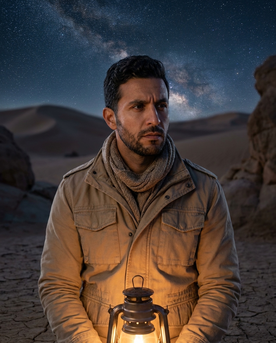 desert stargazer portrait photo