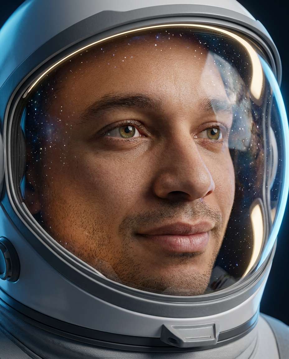 astronaut helmet closeup photo