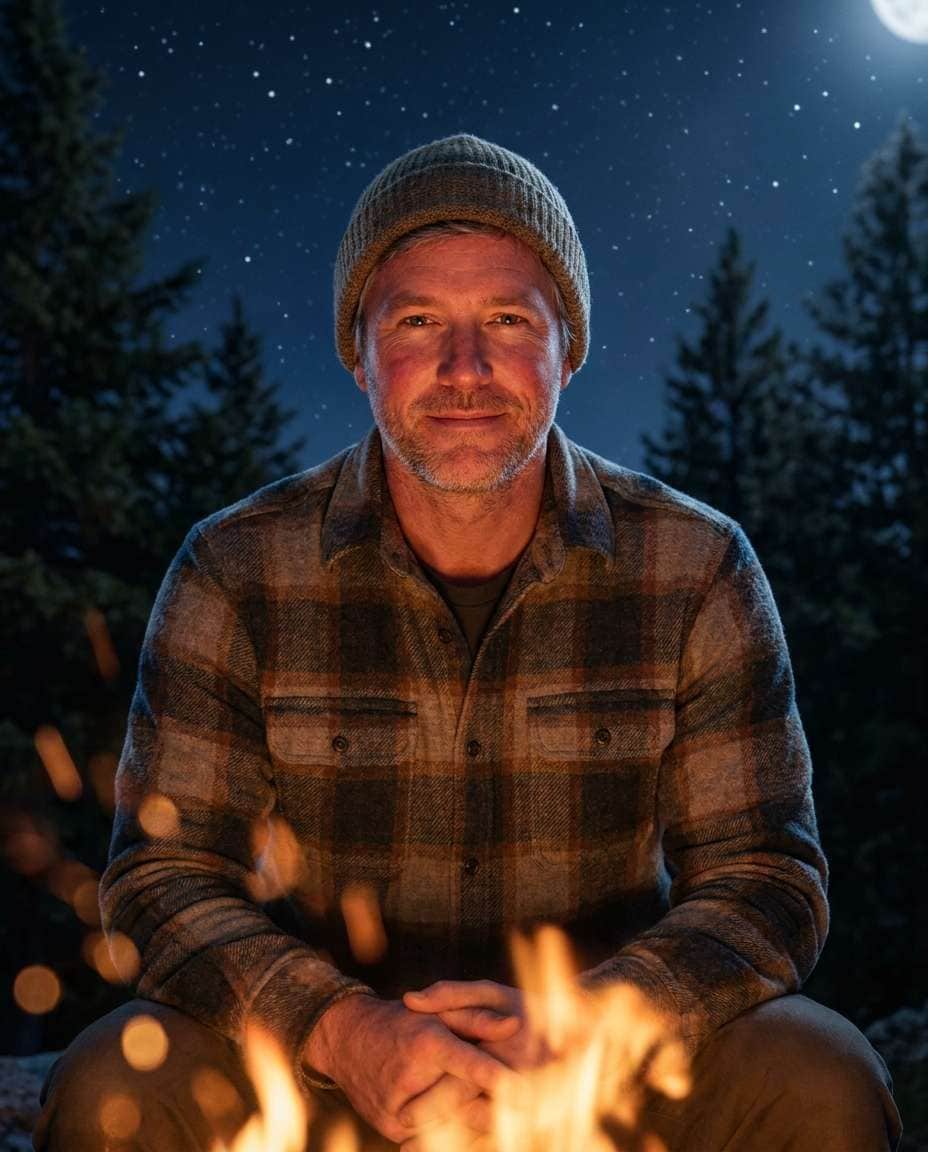 campfire starlight warmth photo