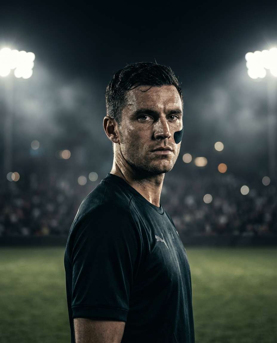 stadium spotlight portrait photo