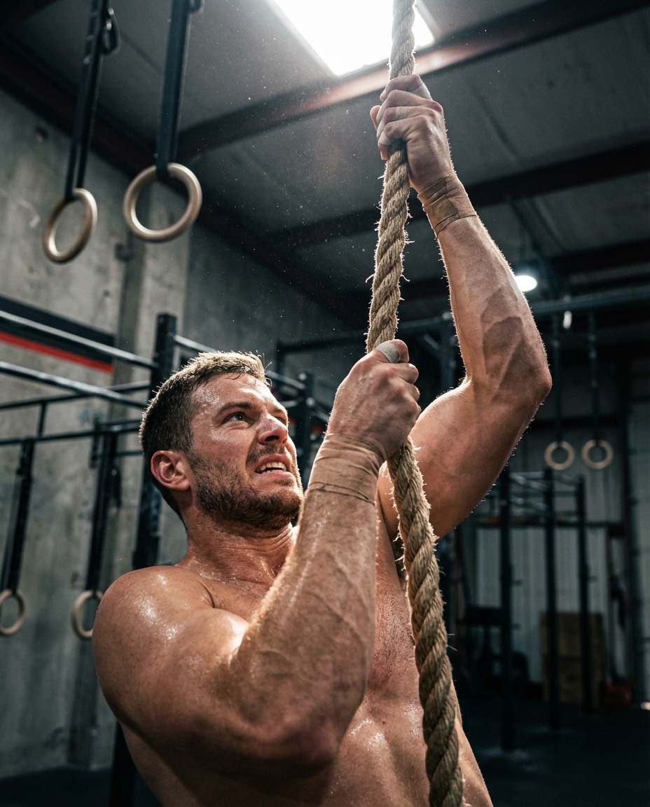 crossfit rope climb photo