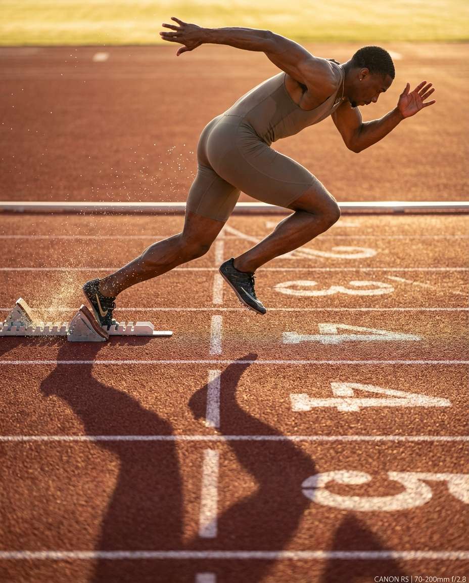 track sprint freeze photo