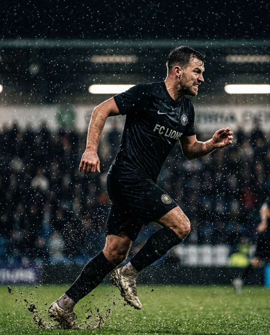 soccer rain match photo