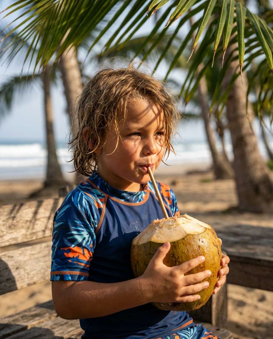 coconut drink break photo