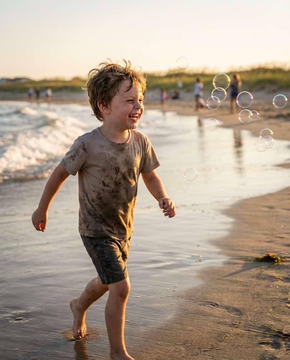 seaside bubble play photo