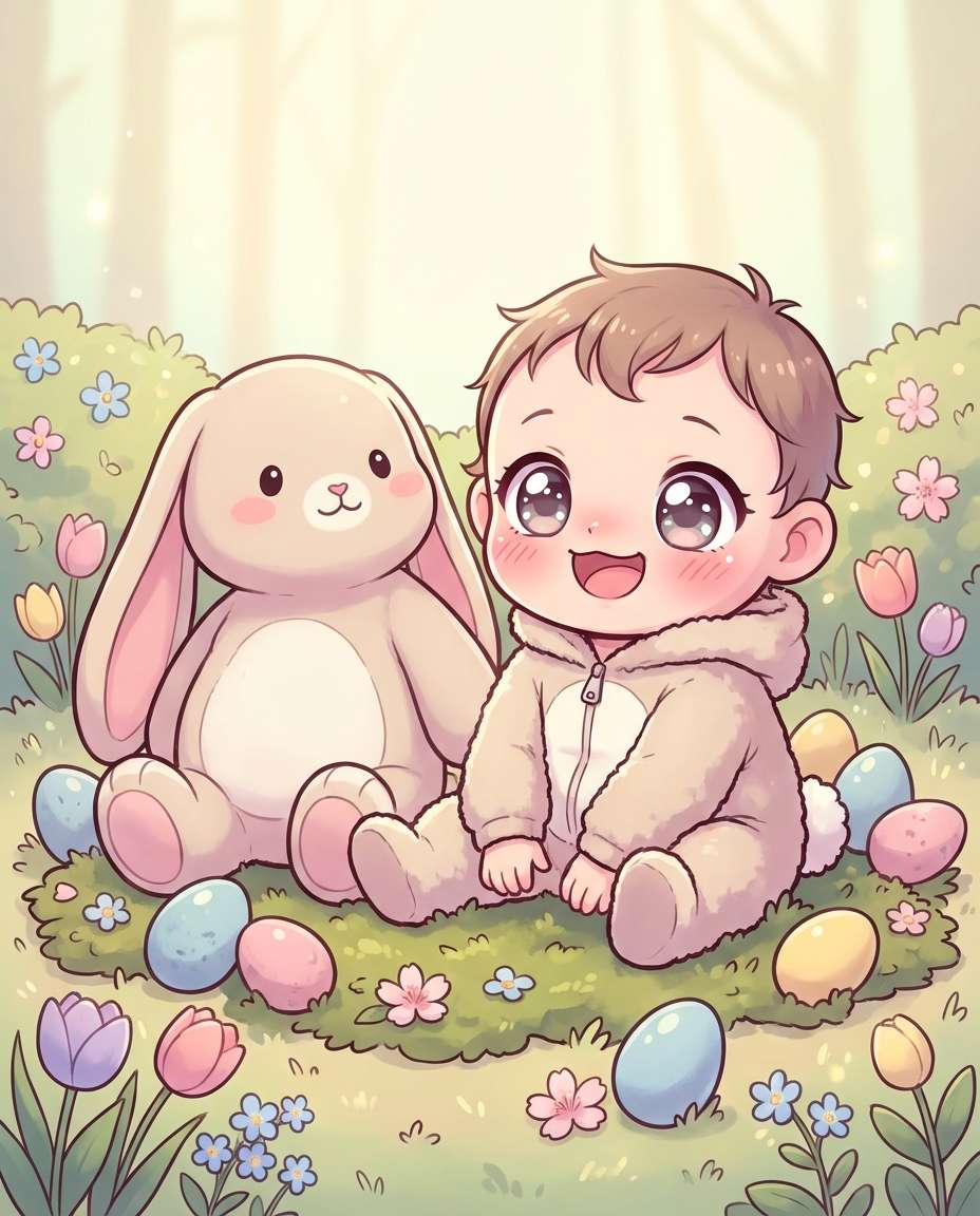 spring bunny friend photo