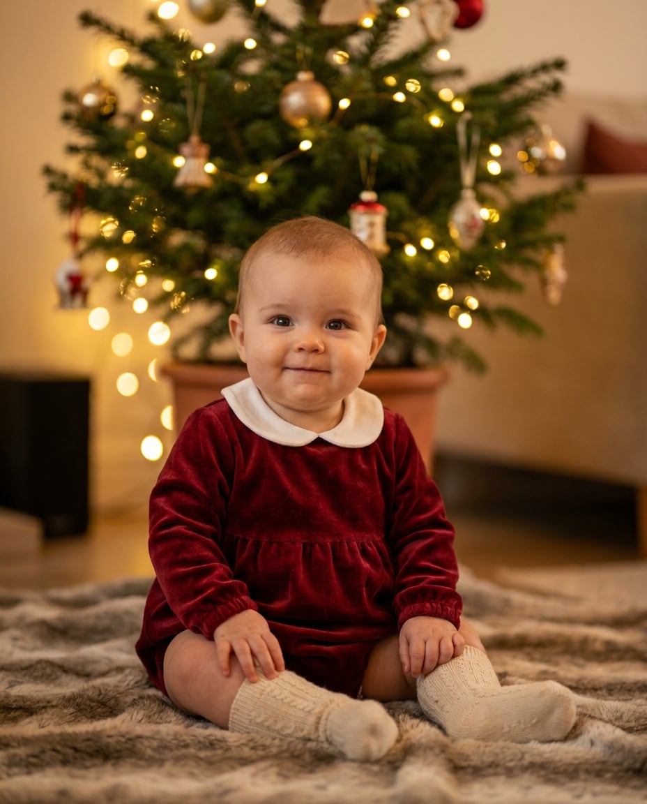 holiday red romper photo
