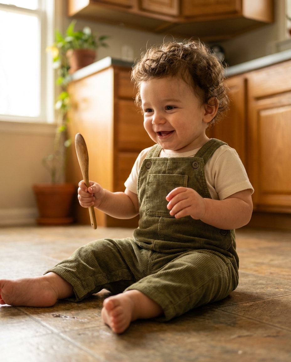 tiny overalls kitchen photo