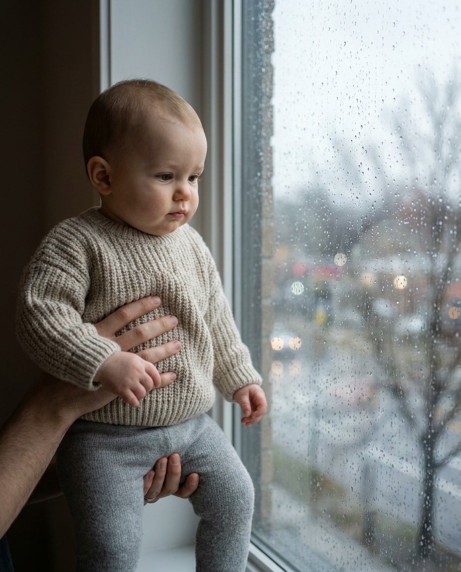 rainy window sweater photo