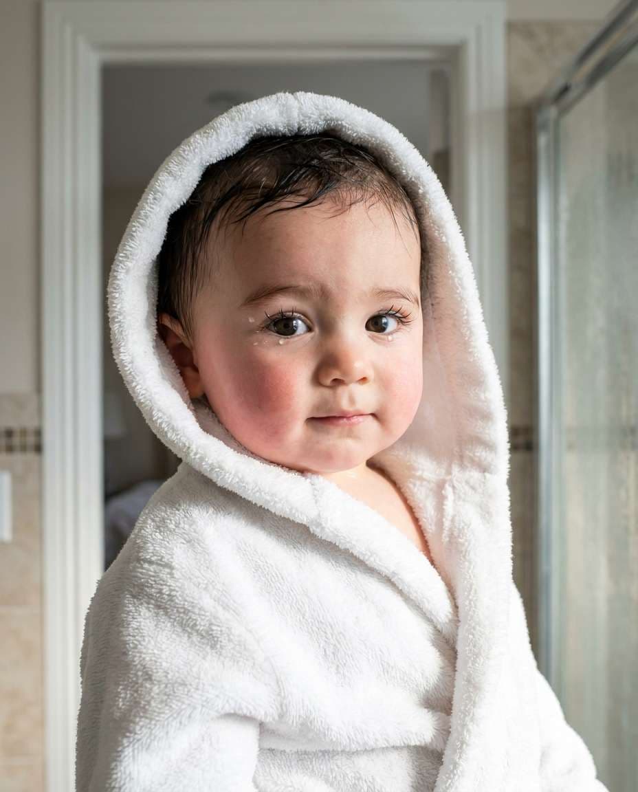 soft bathrobe moment photo