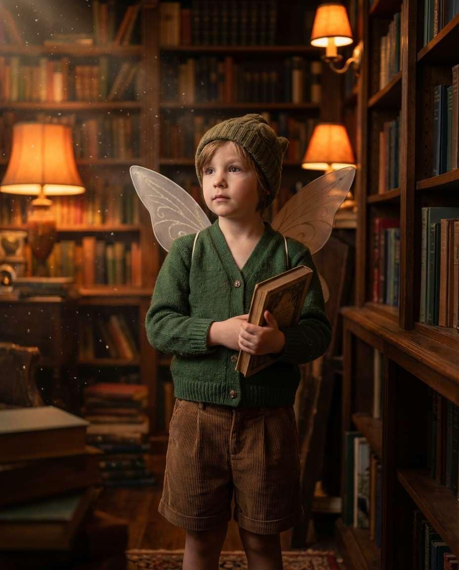 enchanted library kid photo
