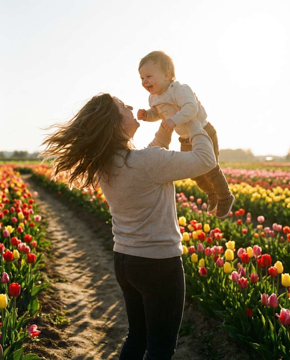 tulip field stroll photo