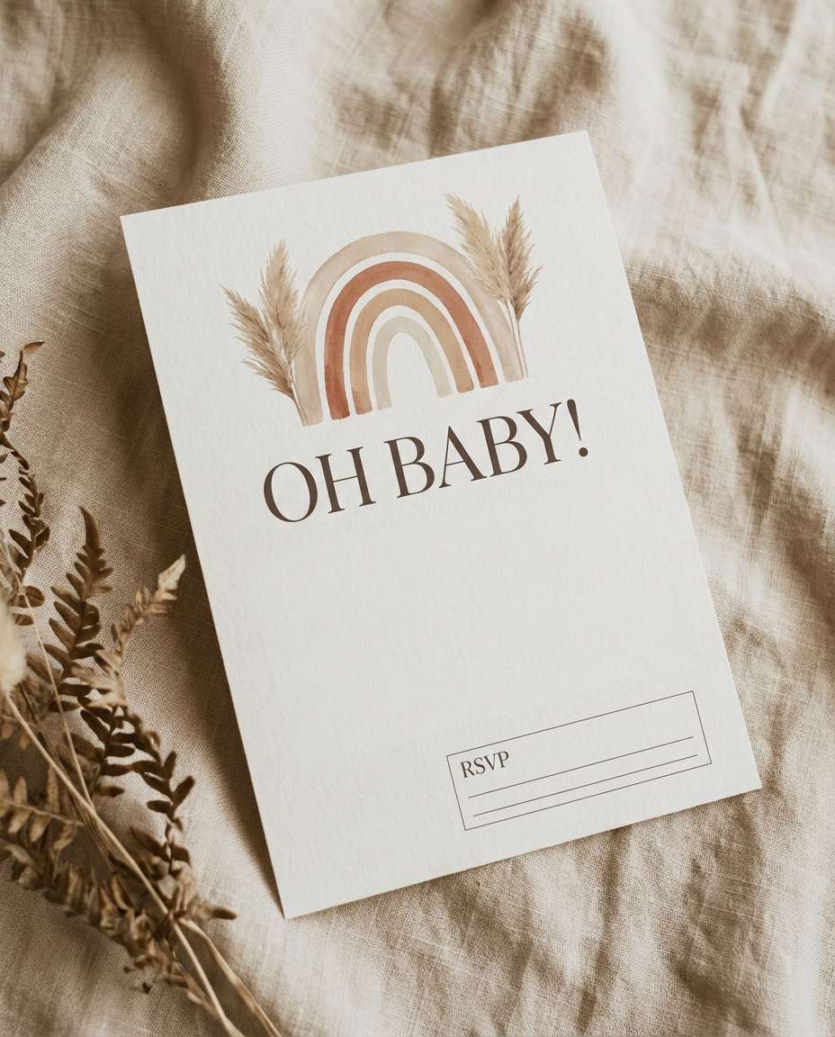 boho rainbow neutral photo