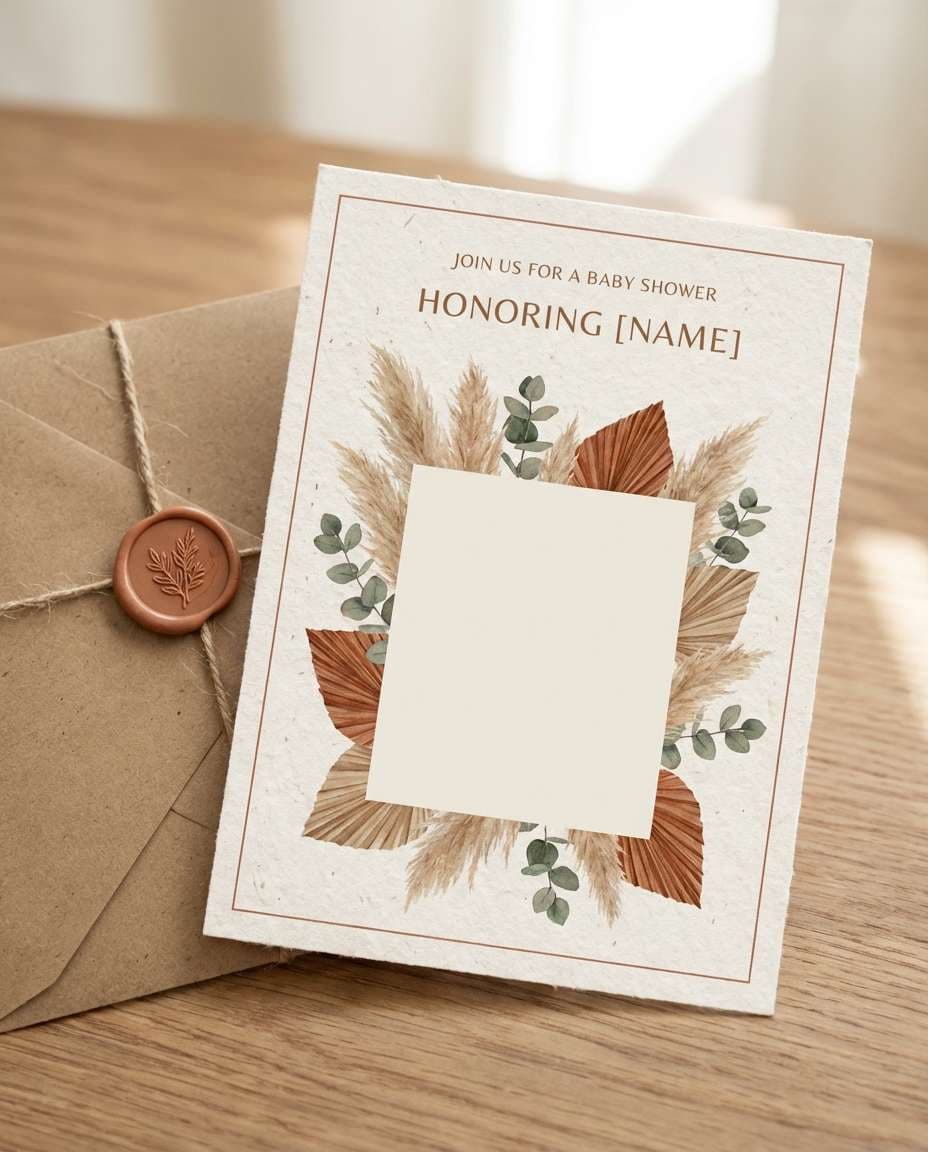 neutral pampas frame photo