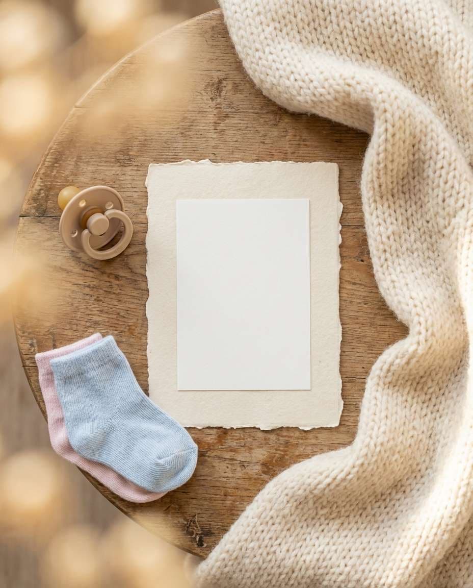 nursery mood flatlay photo