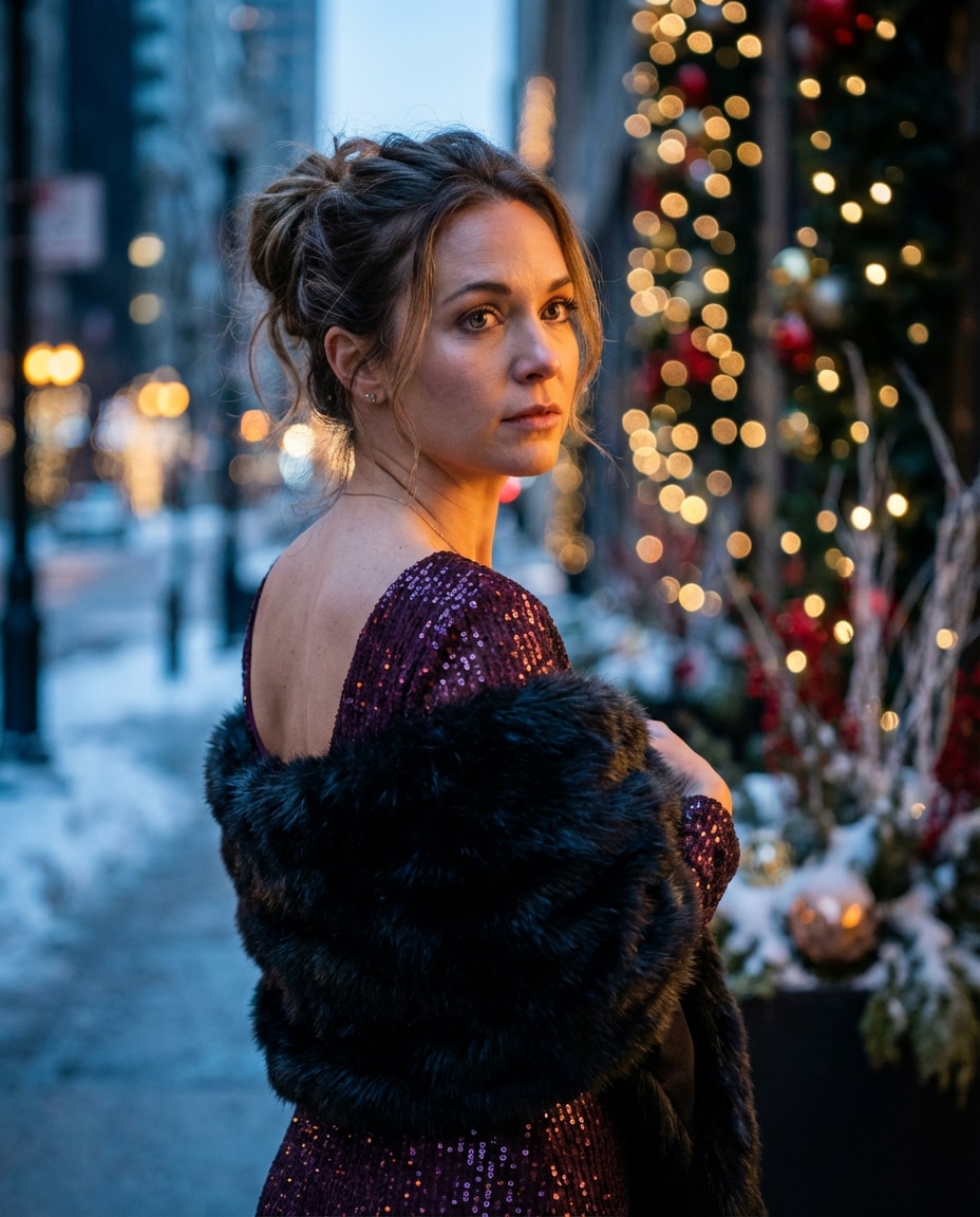 winter fur stole photo