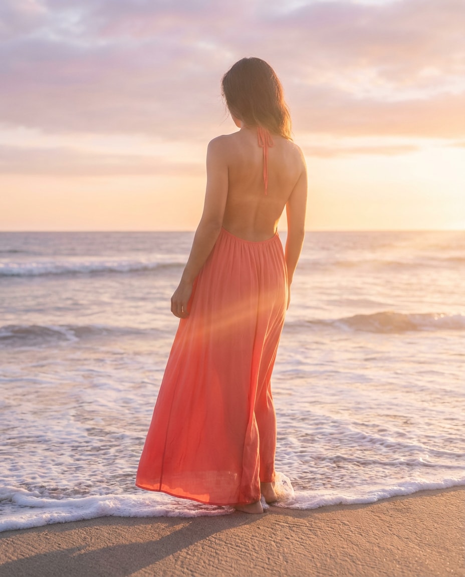 beach sunset silhouette photo