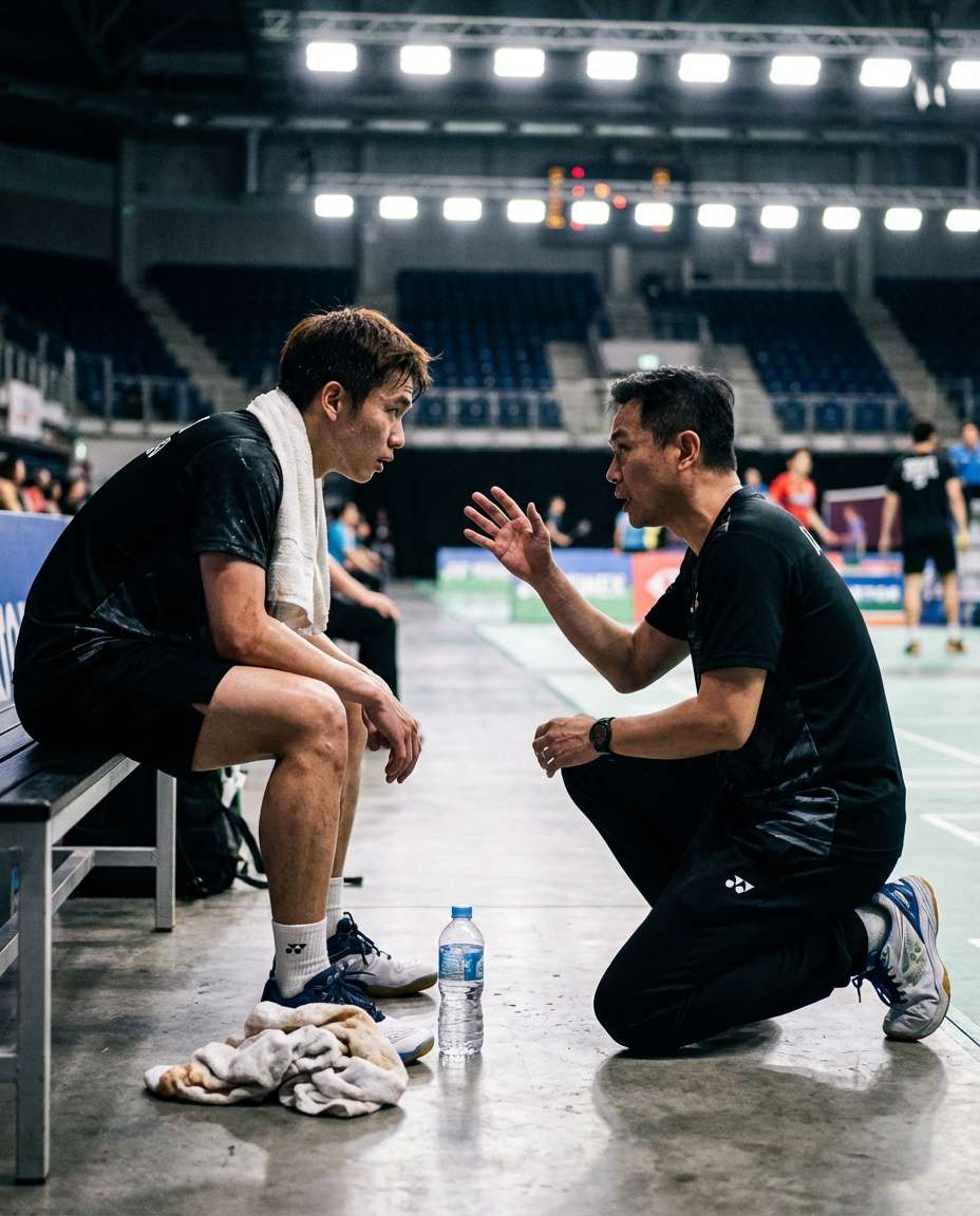 coach sideline talk photo