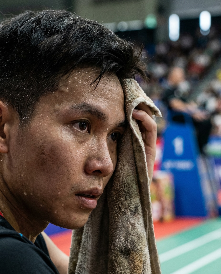 sweat towel closeup photo