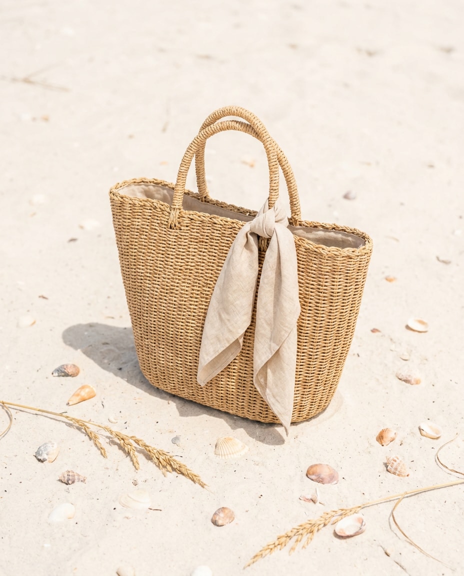 beach straw photo