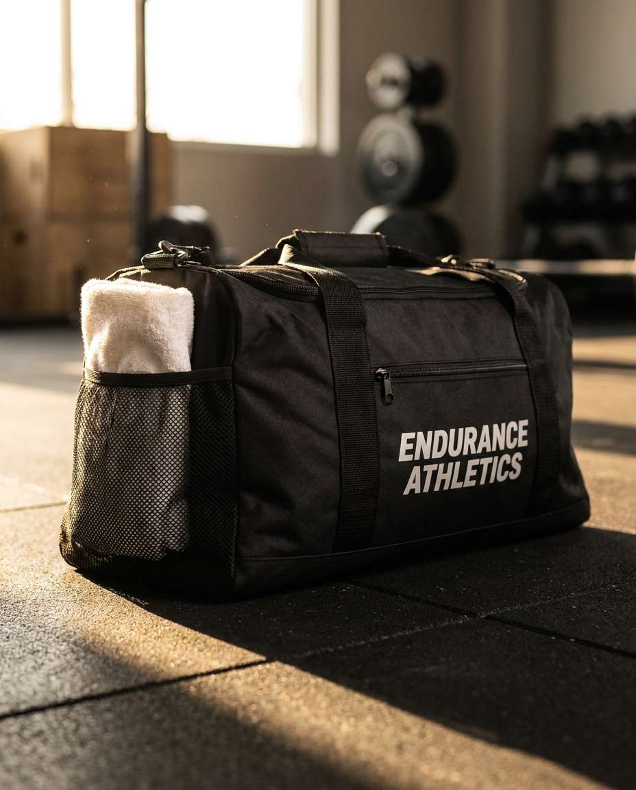 gym duffel action photo