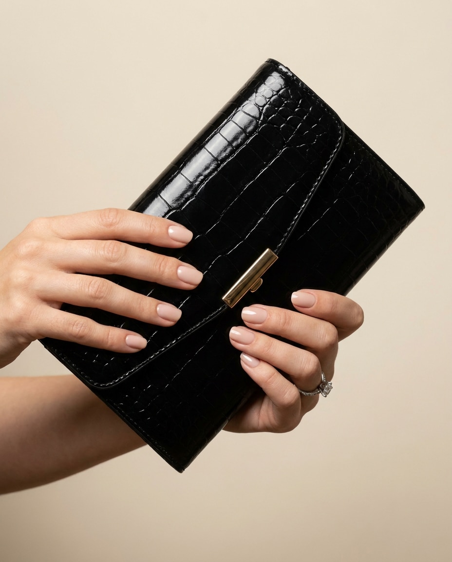 hands holding clutch photo