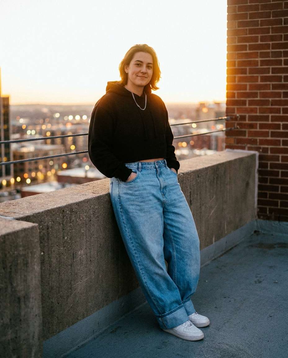 rooftop golden hour photo