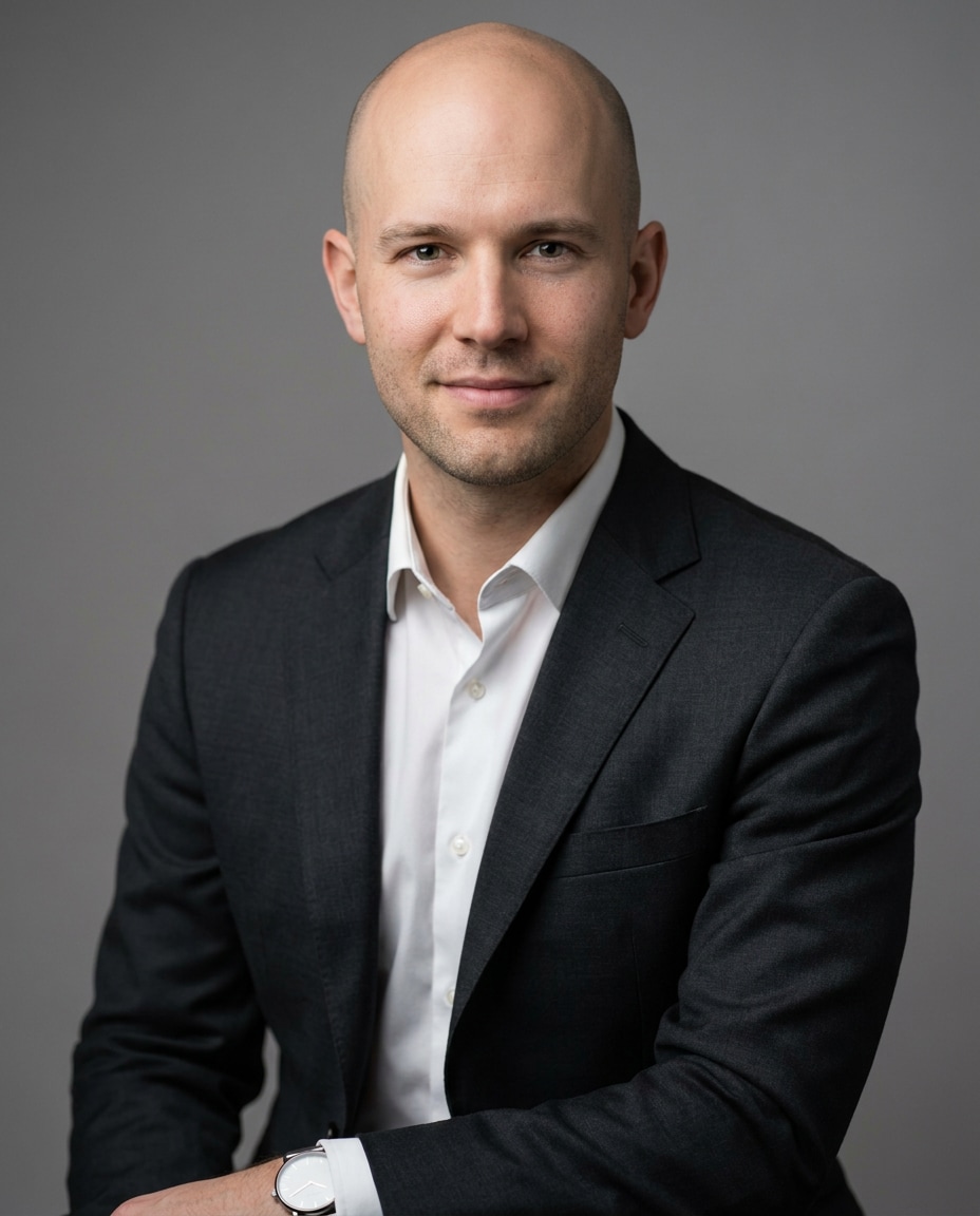 clean studio headshot photo