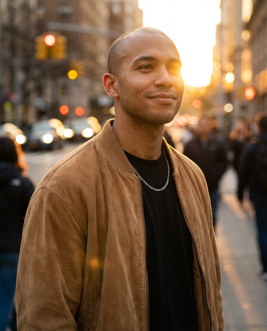 golden hour street photo