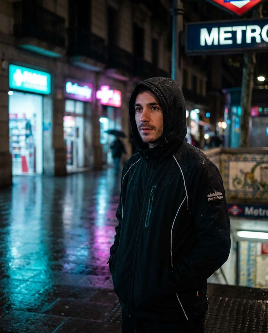 metro night neon photo