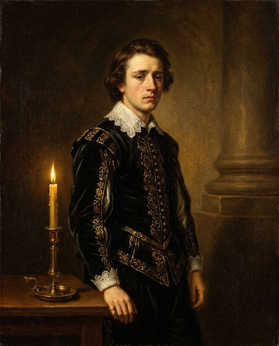 candlelit noble portrait photo