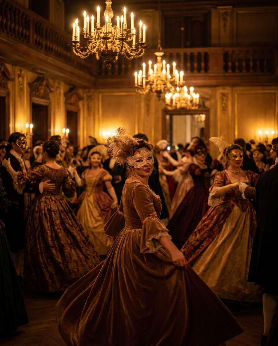 masked ballroom moment photo