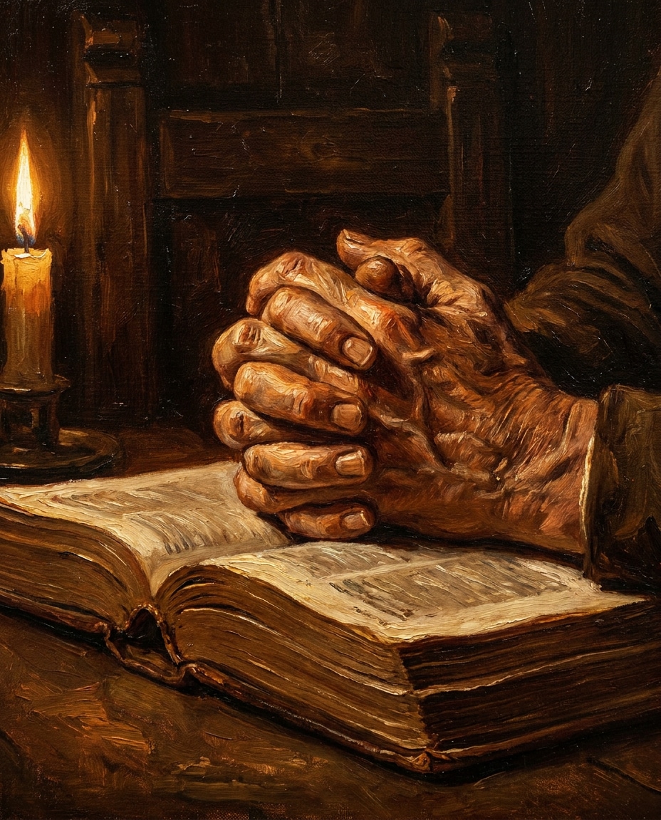 praying hands closeup photo