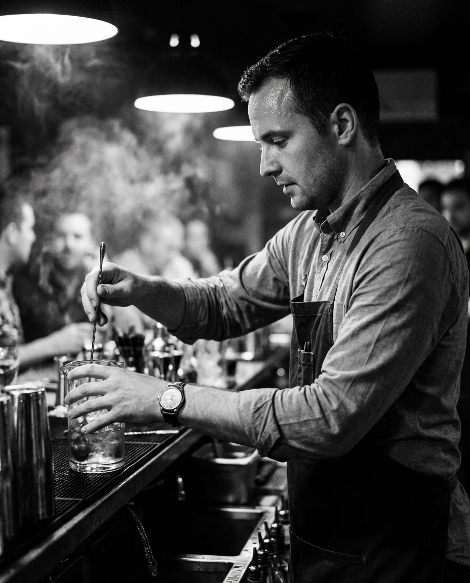 black and white film photo