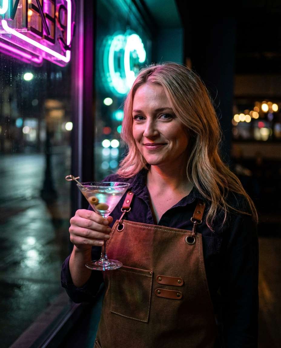 neon night bar photo