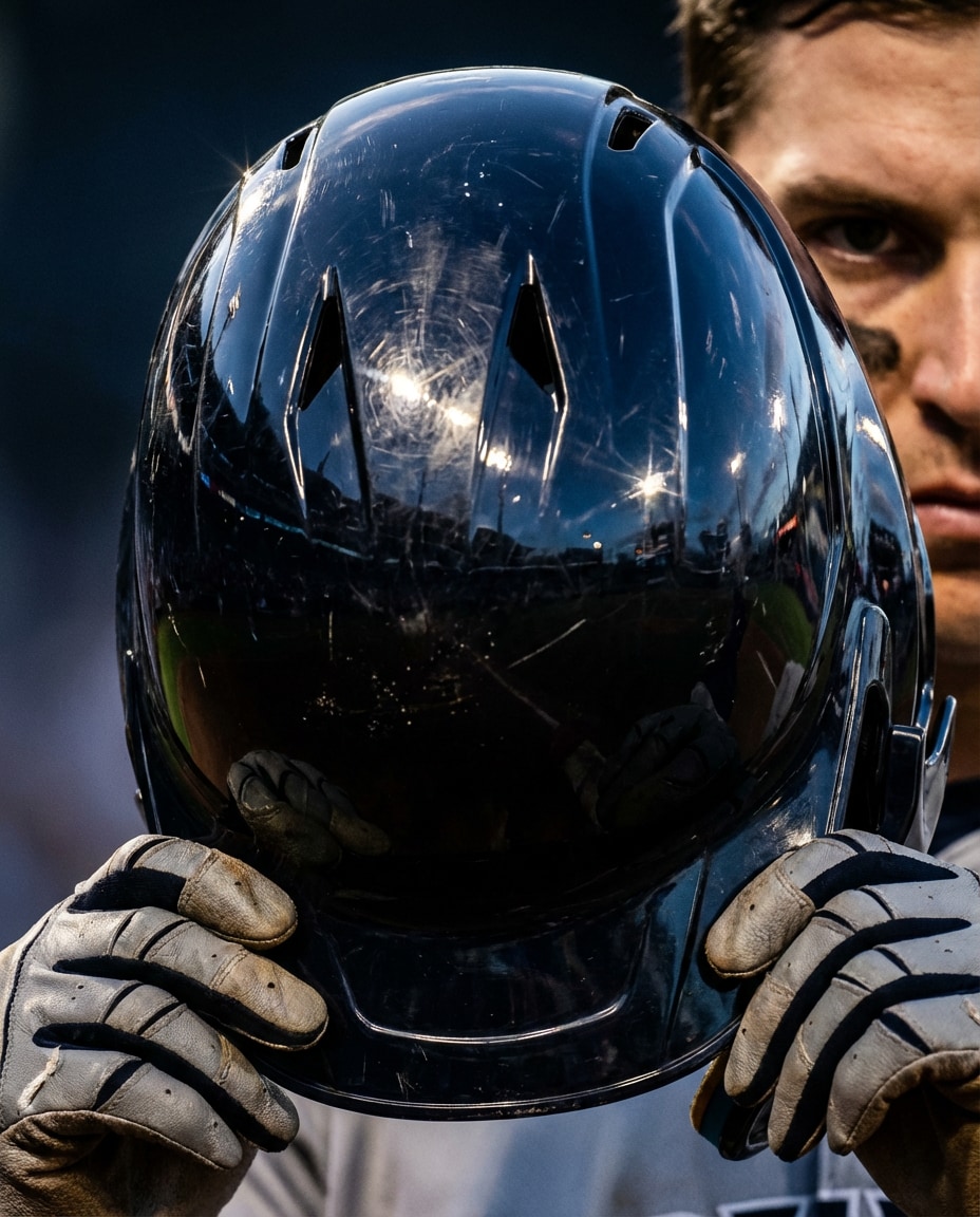 helmet reflection photo